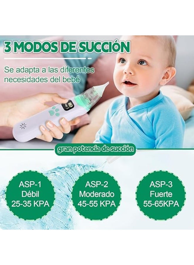 Electric Baby Nasal Aspirator – Nose Cleaner for Newborns & Toddlers with 3 Adjustable Suction Levels & 3 Medical-Grade Silicone Tips – USB Rechargeable with Music & Light - Image 4